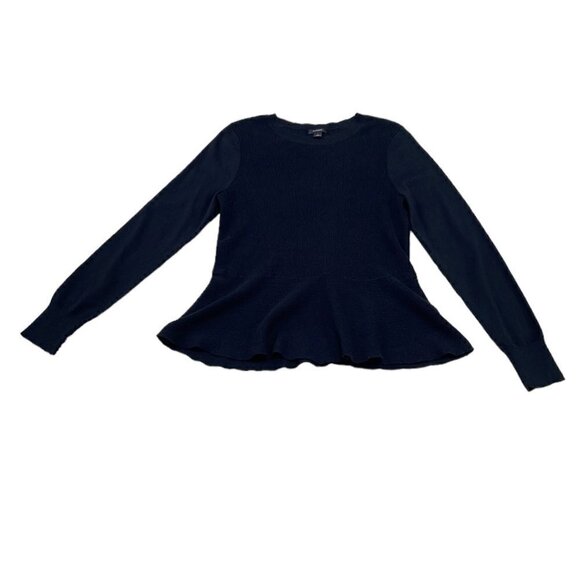 Halogen Pullover Sweater Flare Ribbed Knit Black Size Large L - Picture 4 of 16